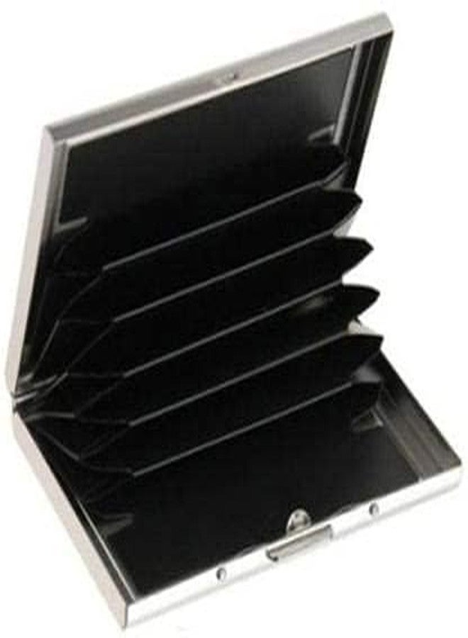 encELade Silver RFID Protector Stainless Steel ATM/Credit/Debit 6 Slots Men & W0men Card Holder - Image 2